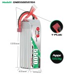 GNB GAONENG 5500mah 5S 18.5V 70C 140C DEANS TPLUG  RC Air Drone LiPo Battery High Discharge C Rating Performance Helicopter